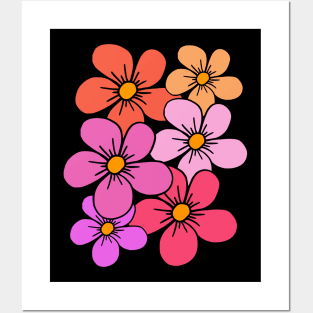 colorful blooming flower, blooms, floral pattern Posters and Art